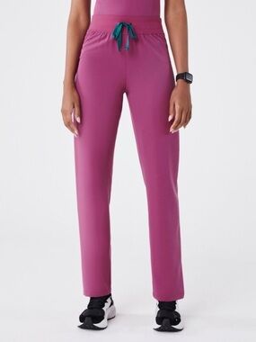 Figs High Waisted Livingston Basic Scrub Pants Bright Fusia 5XL Tall NWT